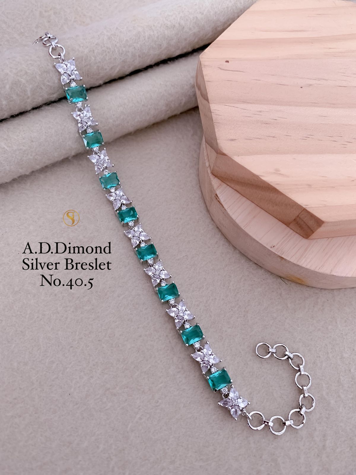 Silver AD Diamond Fancy Bracelets 2 Wholesale Online
